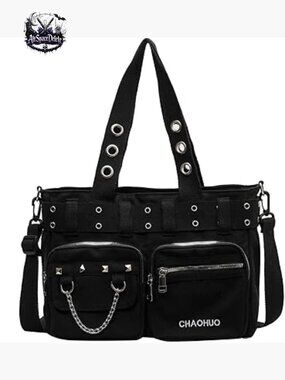 Steampunk Gothic Messenger Bag Canvas Adjustable Shoulder Bag Travel